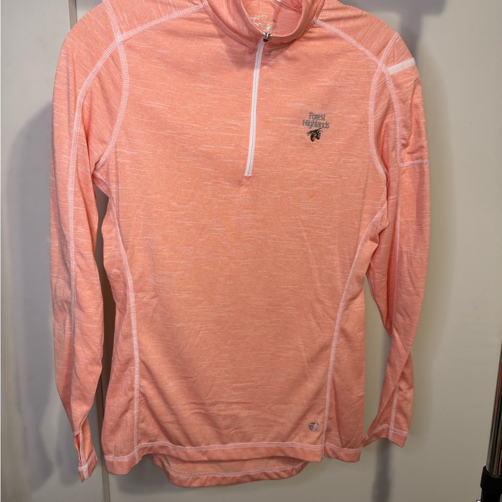 Straight Down Women’s 1/4 Zip XS Orange & White NWOT
